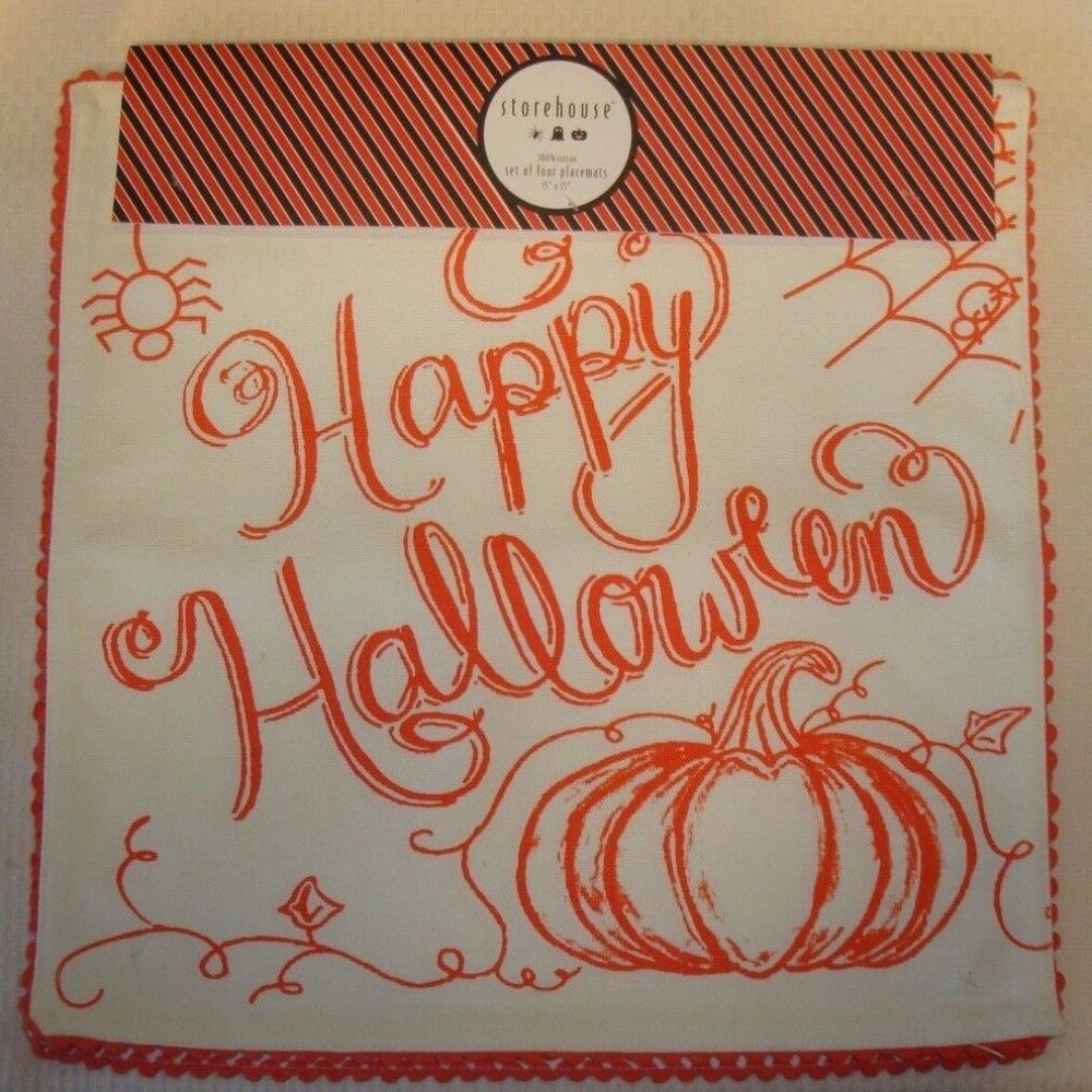New Storehouse Set of 4 Happy Halloween Placemats